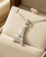 925 Silver Studded Eiffel Tower Locket