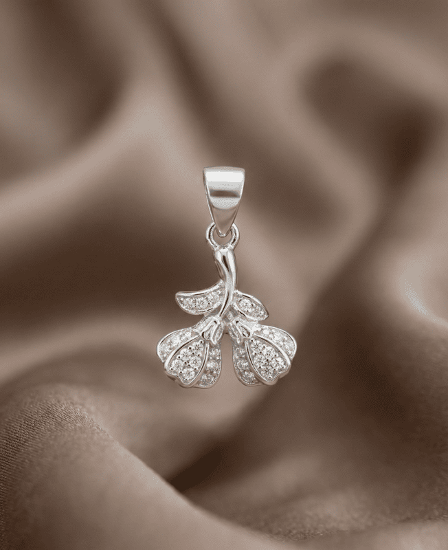 925 Silver Twin Blossom Pendant