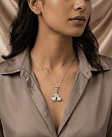 925 Silver Twin Blossom Pendant