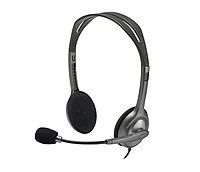 Logitech H110 Stereo Headset – 3.5mm Plug | Over-Ear | Fixed Mic | PC Compatible