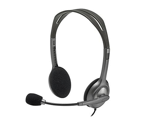 Logitech H110 Stereo Headset – 3.5mm Plug | Over-Ear | Fixed Mic | PC Compatible