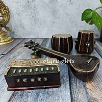 Brass Musical Set - Sitara Tabla Dugi and Harmonium | Authentic Sound
