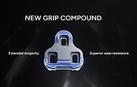 NEW LOOK KEO GRIP ROAD CLEAT (GREY 4.5 DEGREE FLOAT)