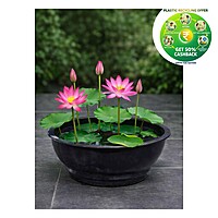 Lotus Plastic Plant Pot | 15.5 Inch | Decorative Garden Planter