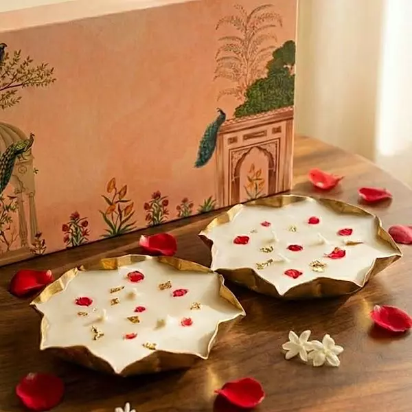 Lotus Urli Scented Candle Set of 2