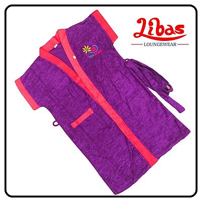 Eminence towel material kids bathrobe from libas loungewear-KB002
