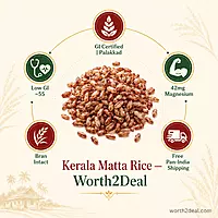 Kerala Matta Rice nutrition infographic
