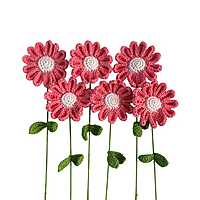 Crochet Pink Daisy (Bunch of 6)