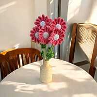 Crochet Pink Daisy (Bunch of 6) Crochet Pink Daisy (Bunch of 6)