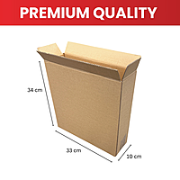 Cardboard Packing Box 33x10x34cm â€” 3mm Corrugated Flute
