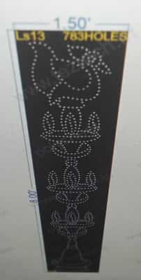 LS13 LAMP STAND 8X1.5 FEET 783 HOLES