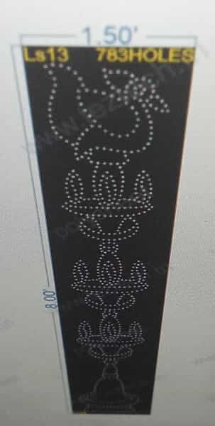 LS13 LAMP STAND 8X1.5 FEET 783 HOLES