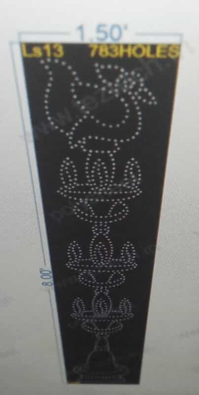 LS13 LAMP STAND 8X1.5 FEET 783 HOLES