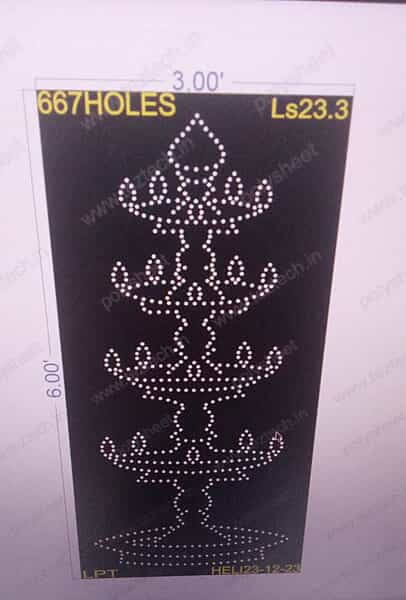 LS23.3 LAMP STAND 1 PART 6X3 FEET 667 HOLES