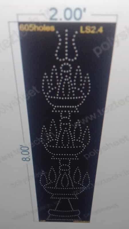 LS2.4 LAMP STAND 8X2 FT 605 HOLES