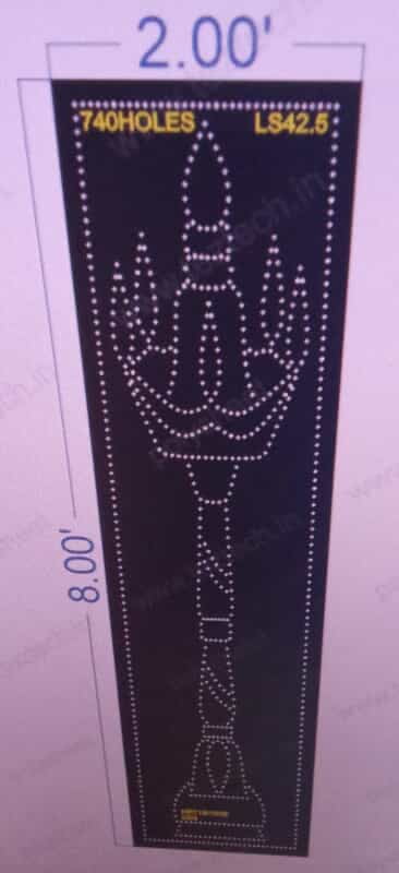 LS42.5 LAMP STAND 8X2 FEET 740 HOLES