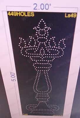 LS49 LAMPSTAND 5X2 FEET 449 HOLES