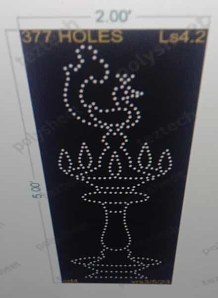 LS4.2 LAMP STAND 5X2 FEET 377 HOLES