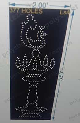 LS4 LAMP STAND 5.50X2 FEET 377 HOLES