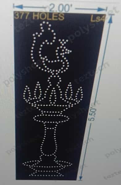 LS4 LAMP STAND 5.50X2 FEET 377 HOLES