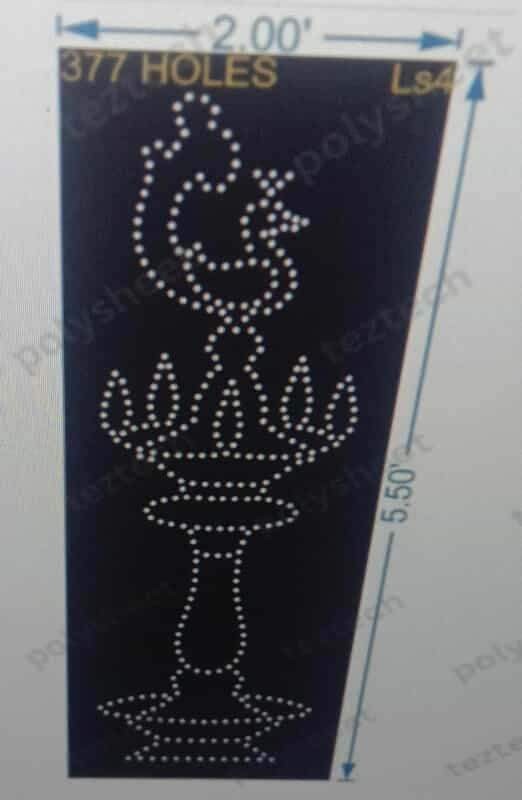 LS4 LAMP STAND 5.50X2 FEET 377 HOLES