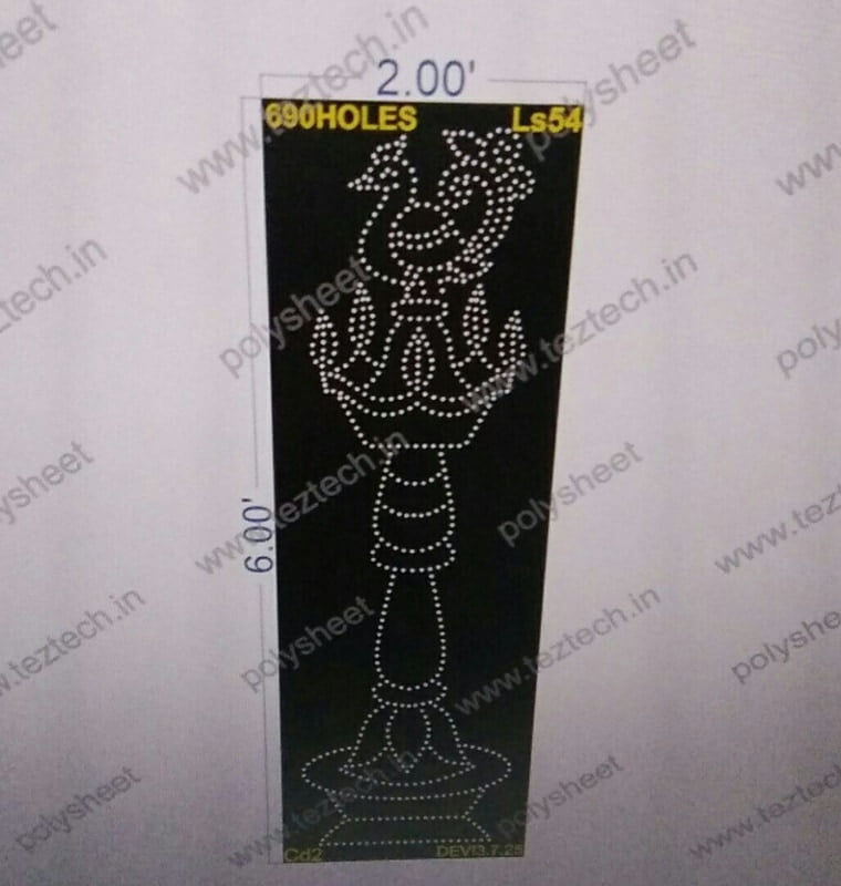 LS54 LAMP STAND 1 PART 6X2 FEET 690 HOLES