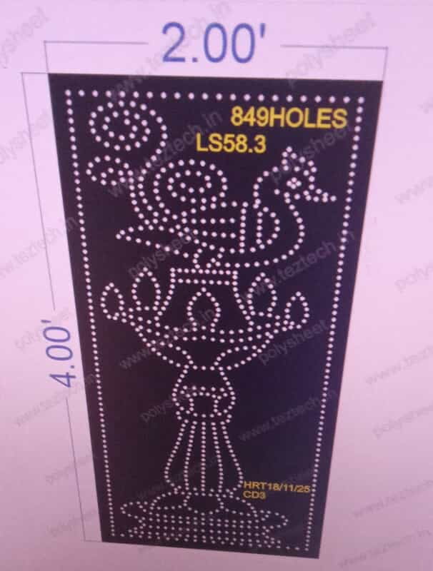 LS58.3 LAMP STAND 1 PART 4X2 FEET 849 HOLES
