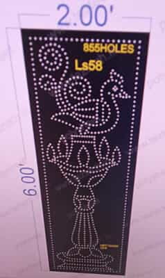 LS58 LAMP STAND 1 PART 6X2 FEET 855 HOLES