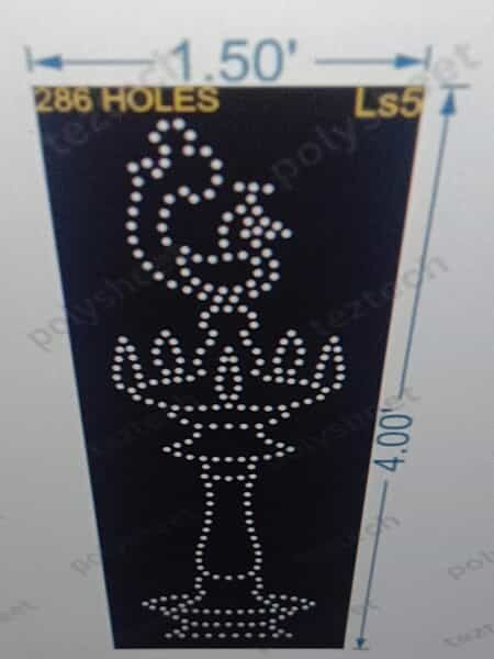 LS5 LAMP STAND 4X1.50 FEET 286 HOLES