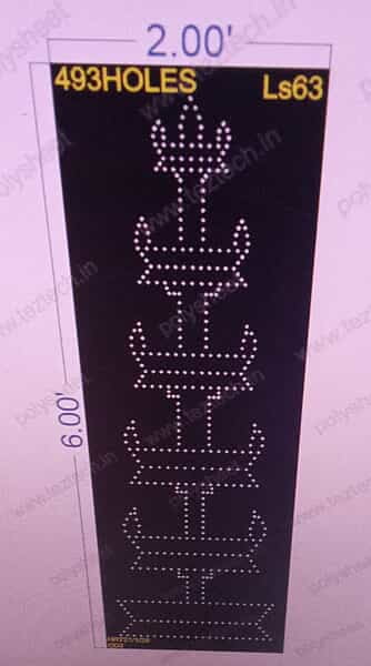 LS63 LAMP STAND 1 PART 6X2 FEET 493 HOLES