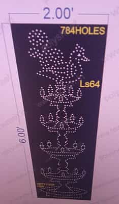 LS64 LAMP STAND 1 PART 6X2 FEET 784 HOLES