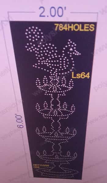 LS64 LAMP STAND 1 PART 6X2 FEET 784 HOLES