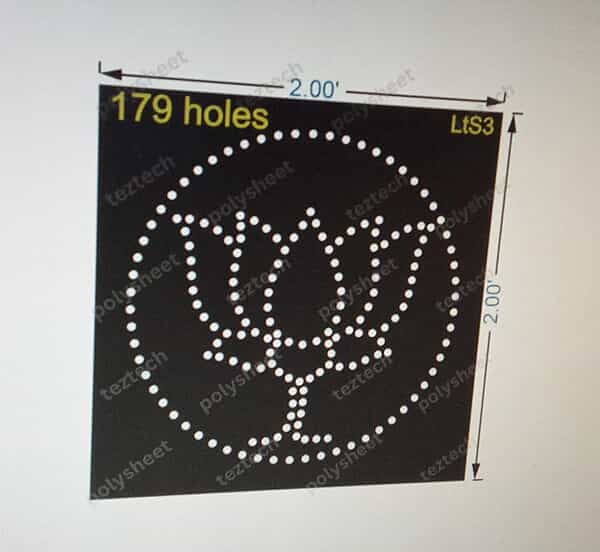 LTS3 LOTUS 2X2 FEET 179 HOLES