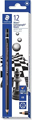 STA 100B LUMOGRAPH BLACK PENCILS - 6B