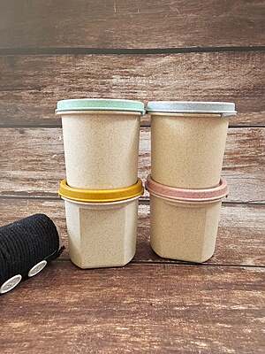Lunch Box | Made from Rice Husk | Recycled - Pastel Colors