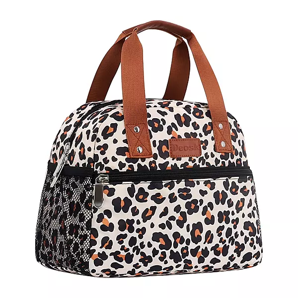 Leopard Print insulated Lunch bag