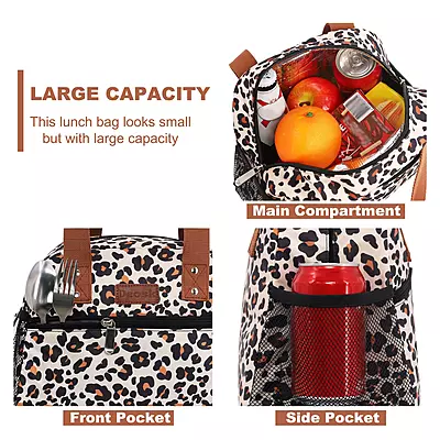Leopard Print insulated Lunch bag