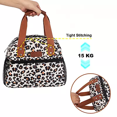 Leopard Print insulated Lunch bag