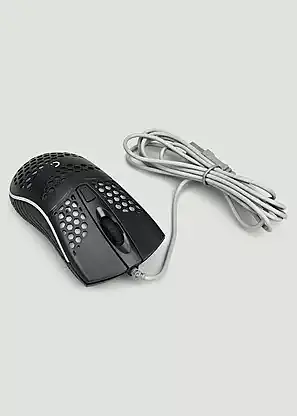 Coconut M110 Bloom Wired Optical Mouse – USB 2.0 | Ambidextrous Design | Smooth Tracking | Black | PC & Laptop Mouse