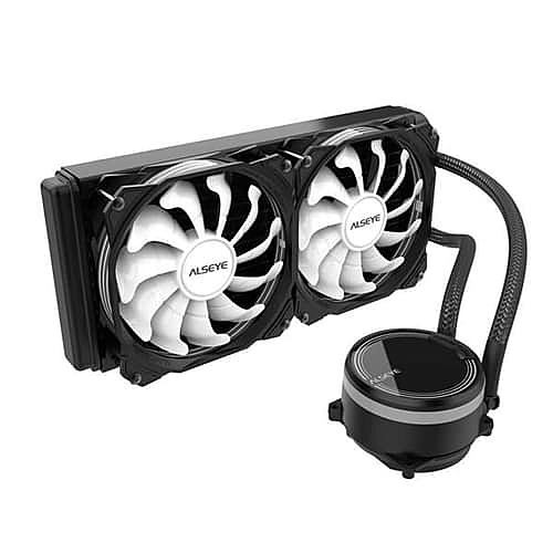 ALSEYE M240B ARGB Liquid Cooler – 240mm AIO | Dual 120mm Fans | Black