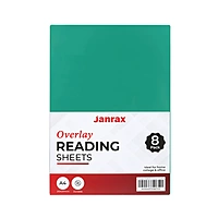 Pack of 8 A4 Plain Cyan Dyslexia Overlay Reading Sheets â€“ PET Material, Rounded Corners