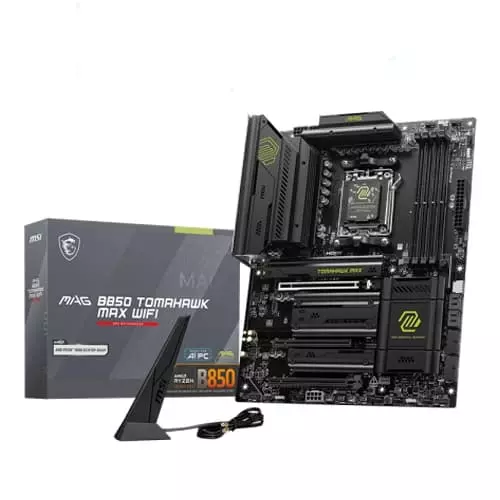 MSI MAG B850 Tomahawk Max WIFI ATX Motherboard – AM5 | DDR5 | PCIe 5.0 | WiFi 7