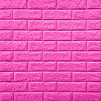 3D Self Adhesive Brick Wall Sticker Magenta
