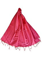 Magenta Cotton Silk Solid Dupatta