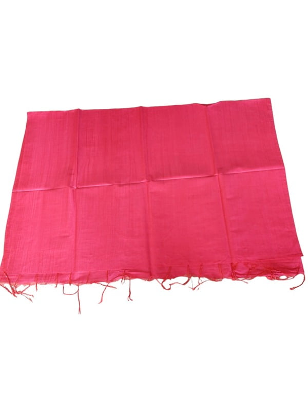 Magenta Cotton Silk Solid Dupatta