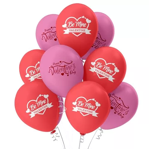 The Magic Balloons - Happy Valentine's Day Balloons Red and Pink Balloons Pack of 30pcs - Valentine Balloons Set for Valentine's Day Decorations Party Supplier
