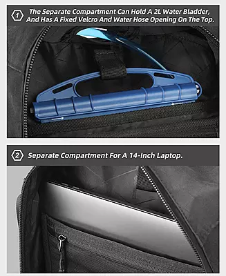 Rhinowalk Mechanic X Magnetic Backpack - Waterproof & Durable with Molle System Rhinowalk Mechanic X Magnetic Backpack - Waterproof & Durable with Molle System