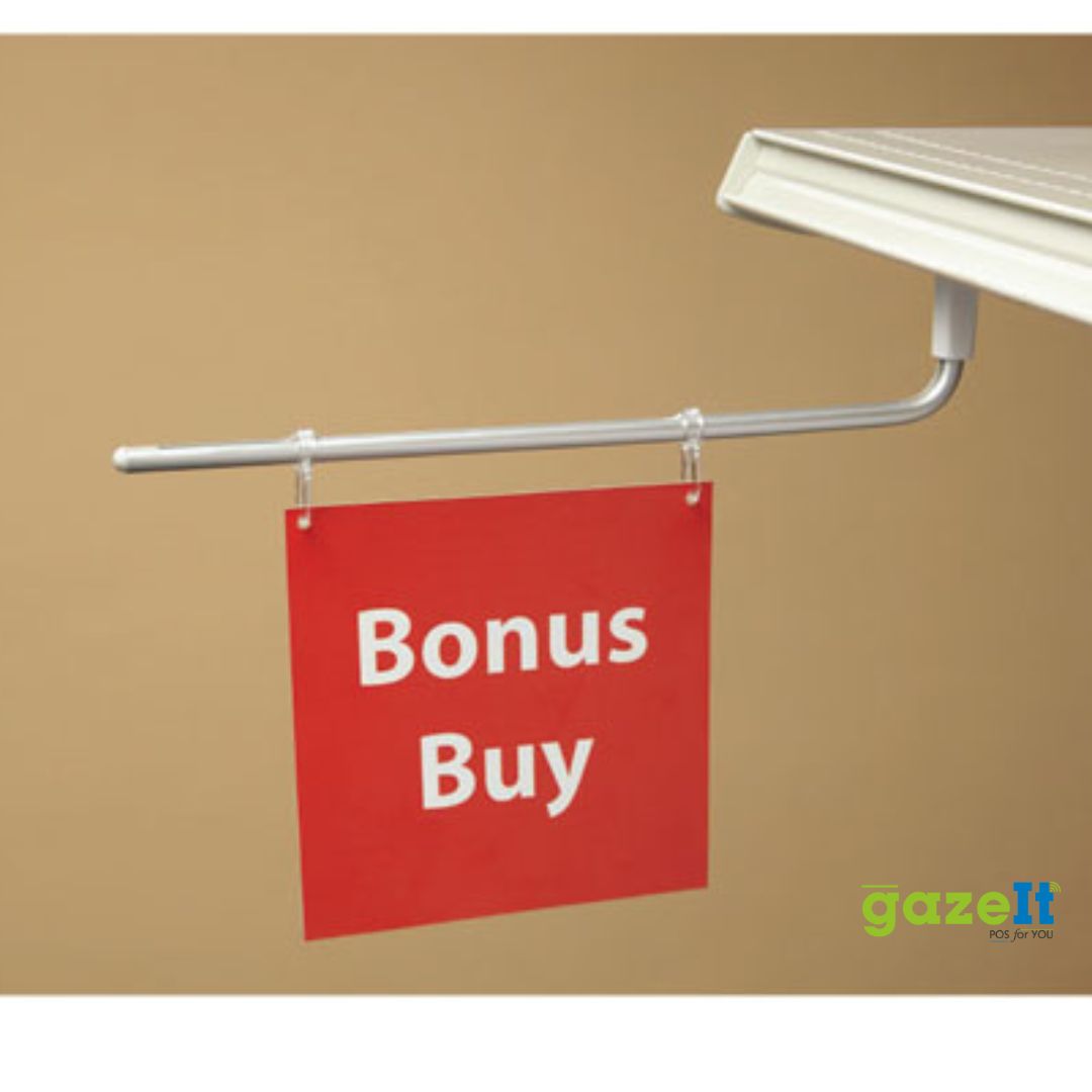 Magnetic Adjustable Double-Hook Aisle Sign Arm