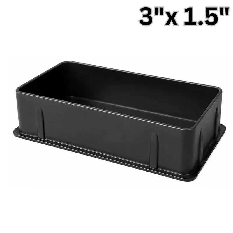 3" x 1.5" Closing End Cap for Rectangular Pipe