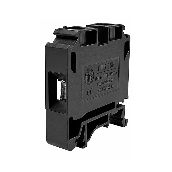 16mm² Black Polyamide Terminal Block (60 Amp)|FTS-16P